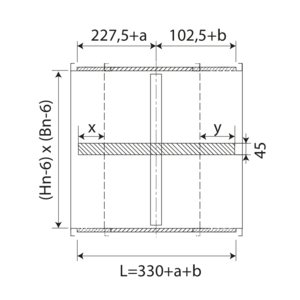 Explosion protected fire damper with extended casing