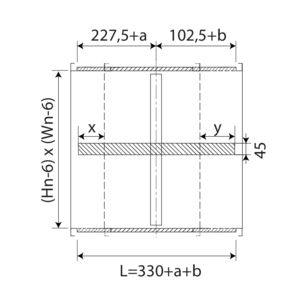 Explosion protected fire damper with extended casing